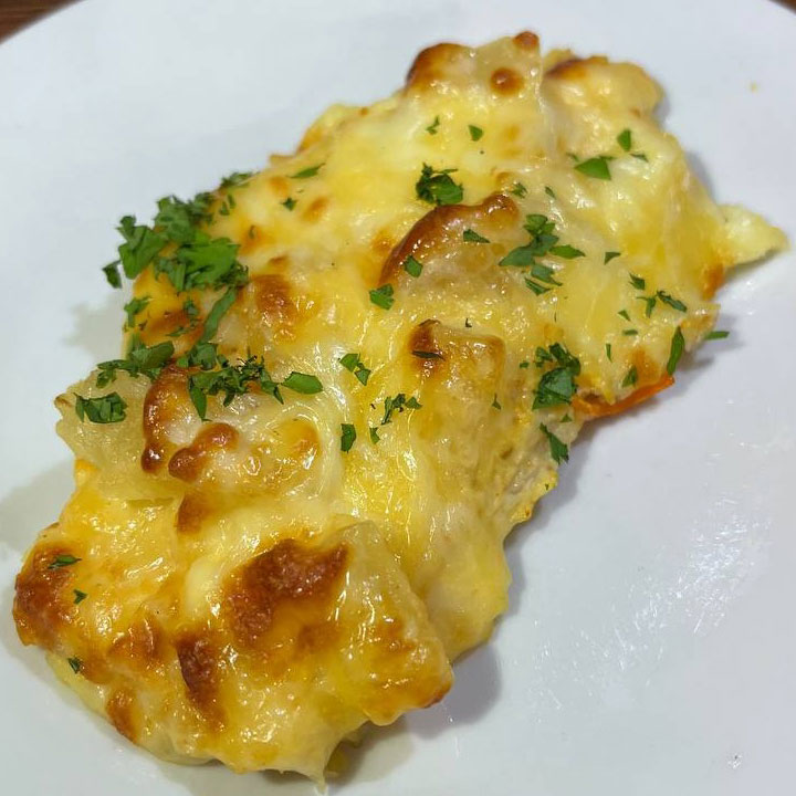 Курица с сыром и ананасом фото