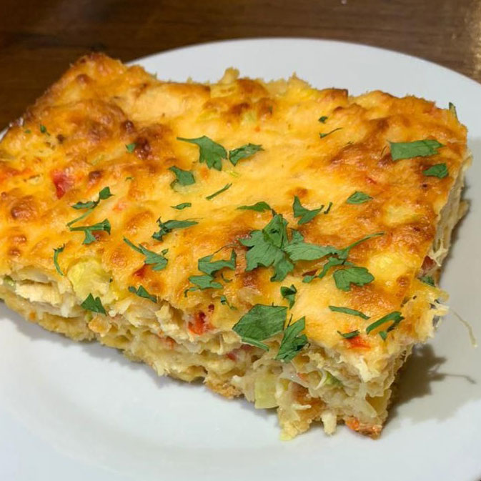Запеканка из куриной грудки с овощами фото